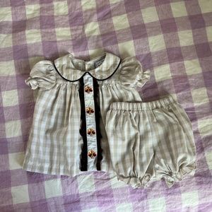 Three Sisters turkey set with bloomers sz 3m